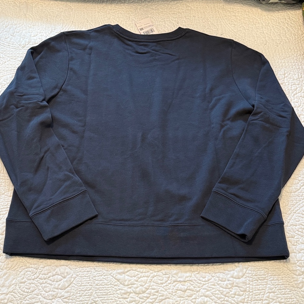 Kate Spade Navy Embroidered Sweatshirt Sz XL - Picture 6 of 6